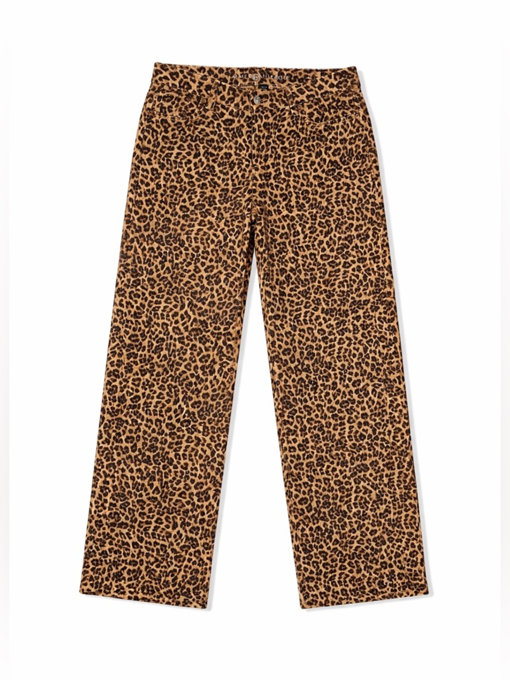 American Eagle Outfitters Leopard Print Wide Leg Pants - Brown & Black